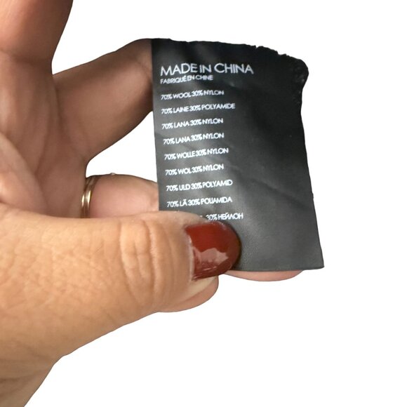 Club Monaco Dark Gray Wool Blend Scalloped Pencil Skirt Womens Size 0 - Picture 3 of 6